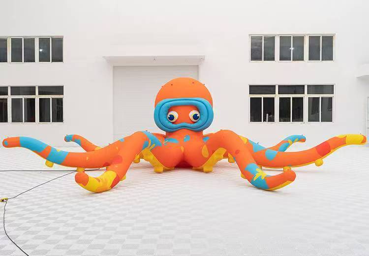 Infaltable octopus display