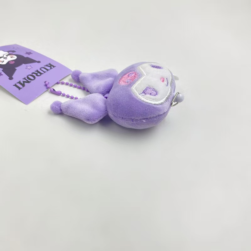 Custom -made Plush toy kuromi Face Badge Reel