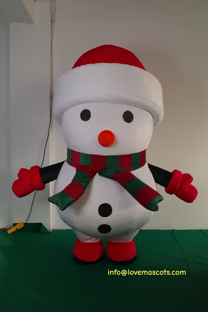 Inflatable christmas snowman deer costume 
