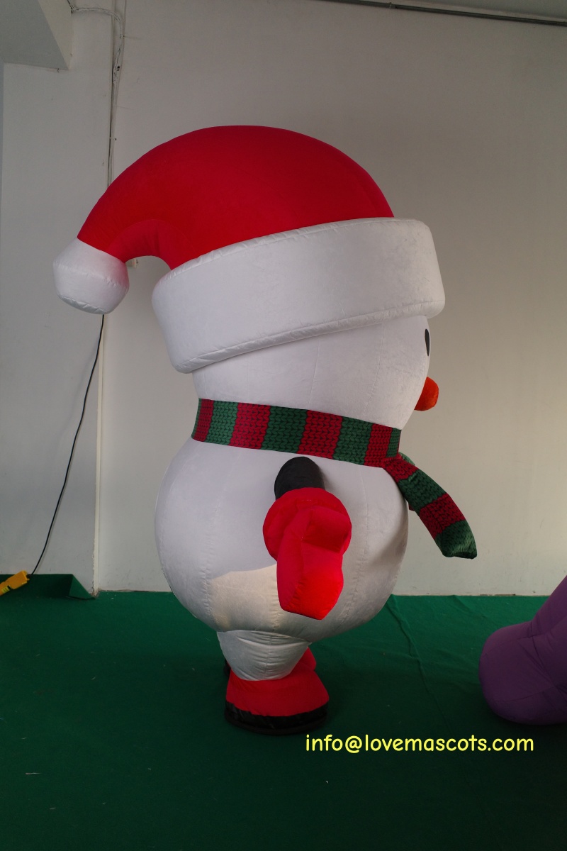 Inflatable christmas snowman deer costume 