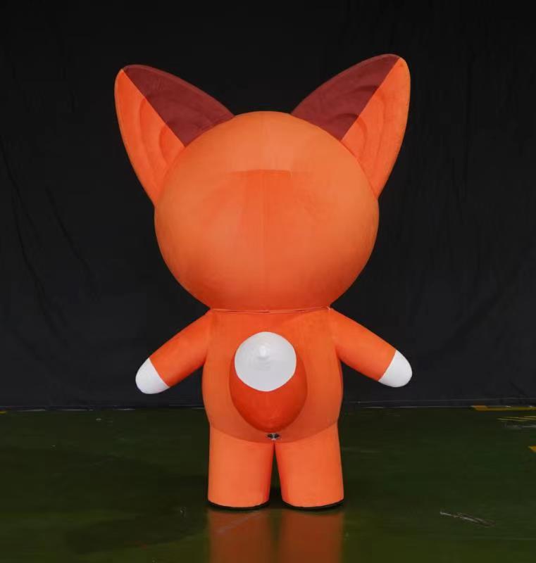 Inflatable fox mascot costume