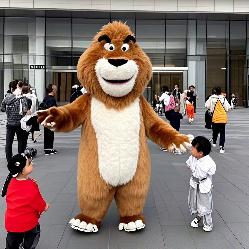 Adult Inflatable Lion Mascot Costume Cartoon Anime Halloween Suit for Advertising Event & Cosplay