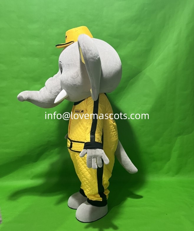 Customized cartoon wolf mascot costumes and plush giant elephant company advertising mascot costume sets are available for sale.